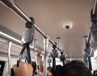 Surveillance camera inside subway