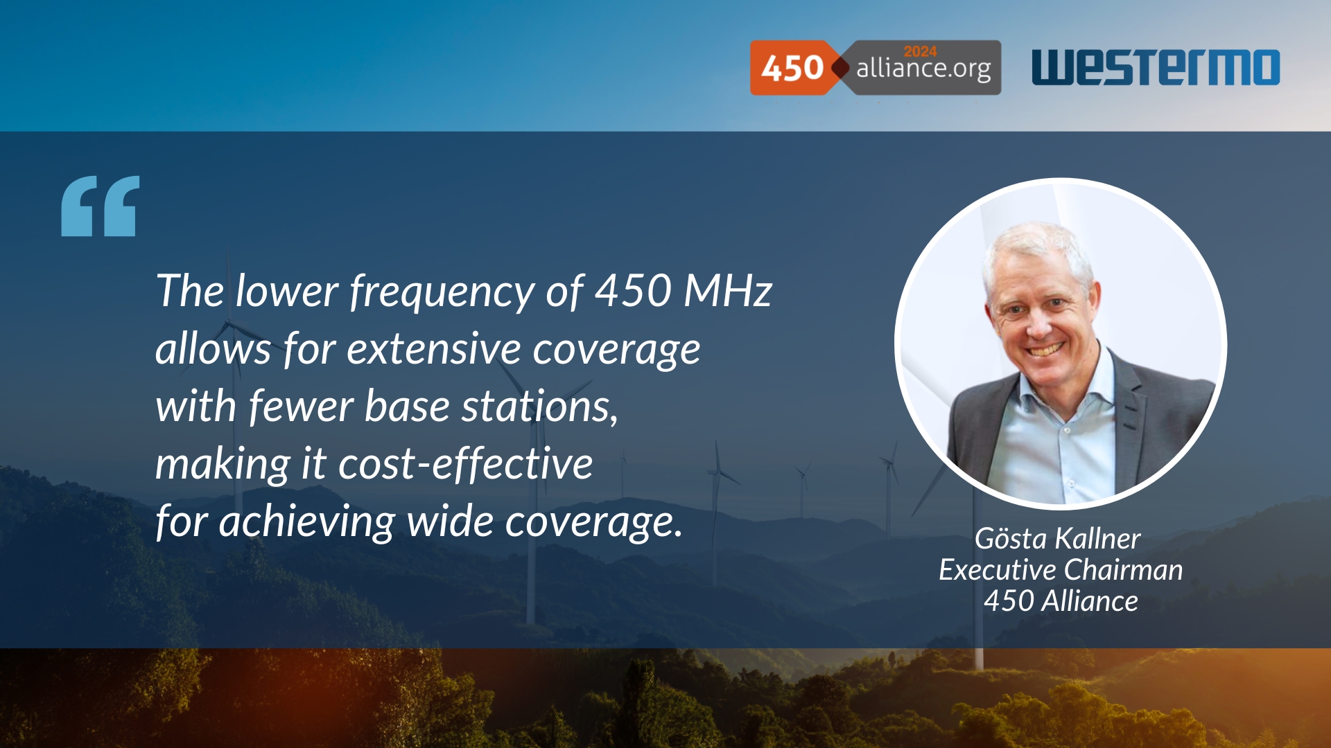 450 mhz article with Gösta Kallner from the 450 Alliance