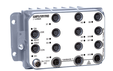 Managed Gbps Routing Switch EN 50155  Westermo Viper-212A-T3G.