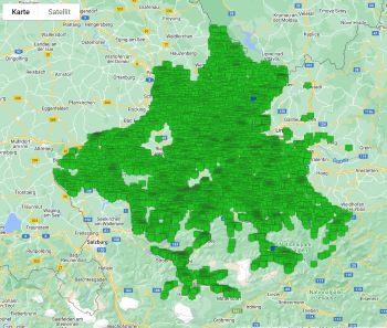 Map of the assets to be connected by LTE 450 MHz