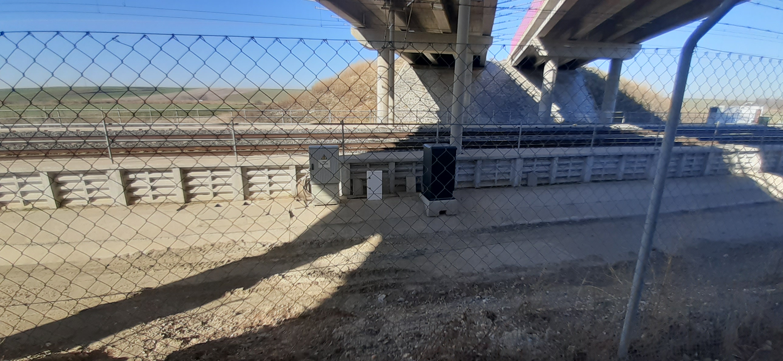 Trackside field cabinets are installed close to the railway tracks